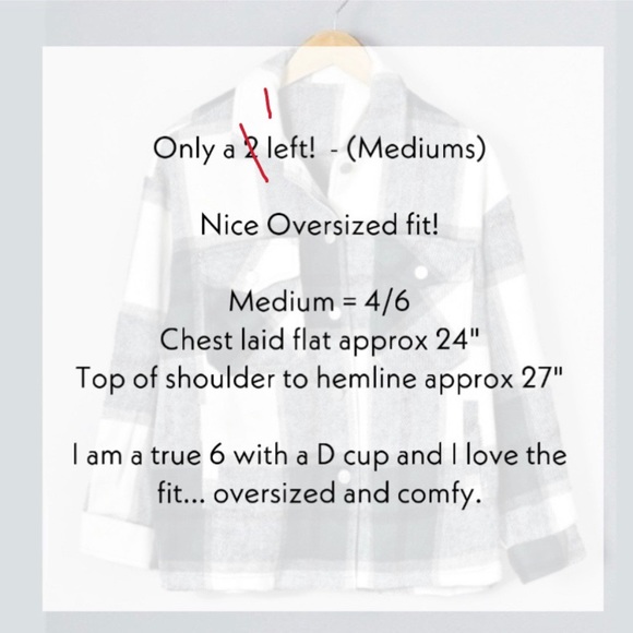 ⭐️SOFT Plaid Oversized JACKET by She + Sky - Picture 5 of 12